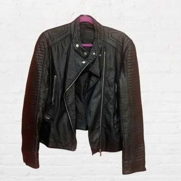Max Studio faux leather moto jacket - Picture 1 of 4